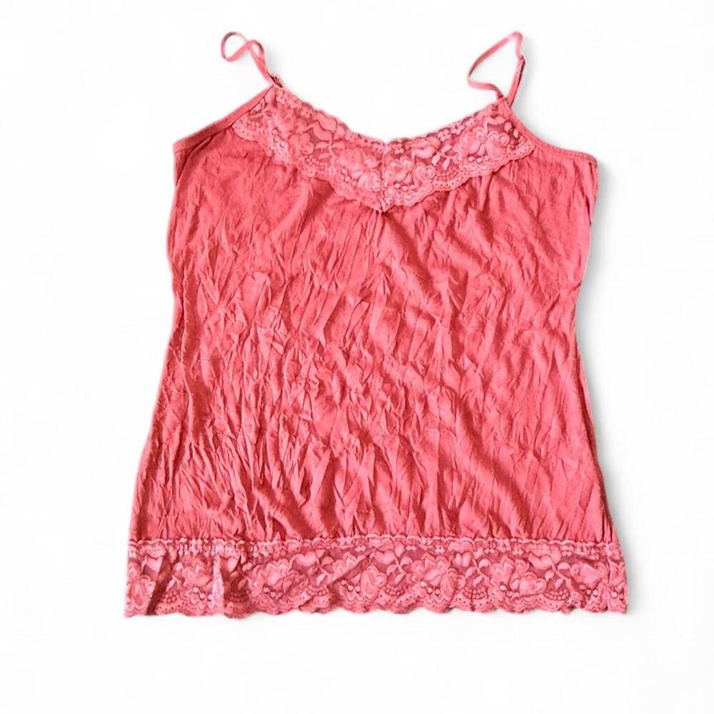 Maurices pink lace cami top